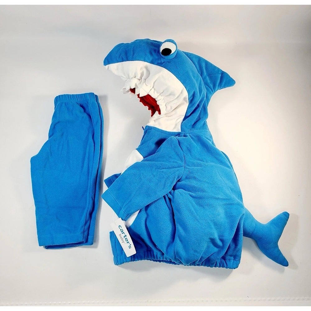 Carter's Blue Shark 2 Piece Outfit Halloween Costume Infant 12m NWT